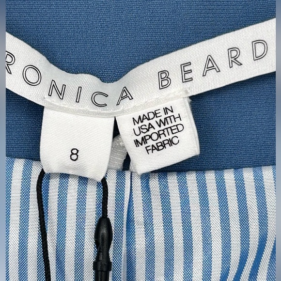 Veronica Beard Gail Dickey Double-Breasted Crepe Jacket Lagoon Blue Sz 8 NWT - Picture 6 of 10